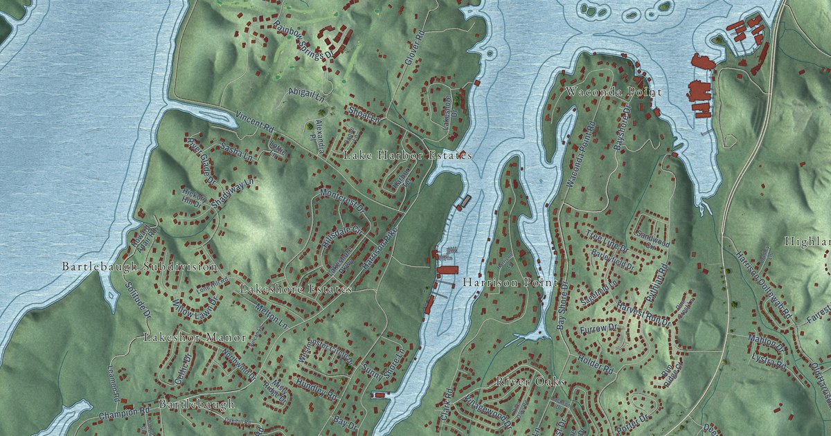 Map of Harrison, Tennessee in 2026