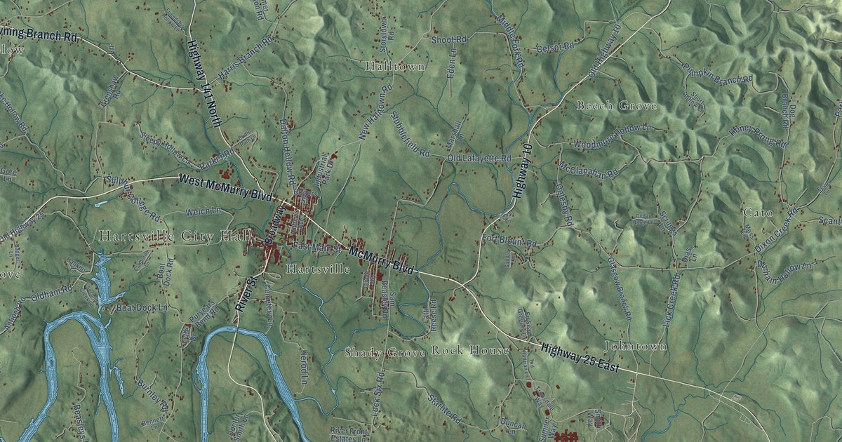 Map of Hartsville/Trousdale County, Tennessee in 2026