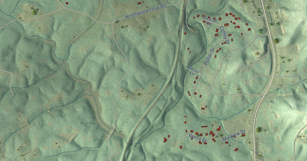 Map of Helenwood, Tennessee in 2026