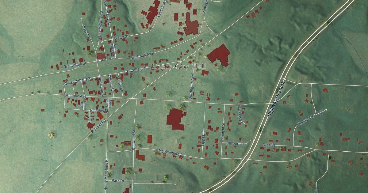 Map of Henry, Tennessee in 2026