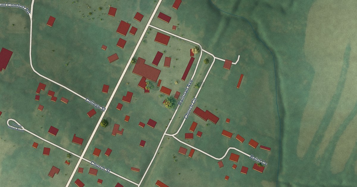 Map of Hickory Valley, Tennessee in 2026
