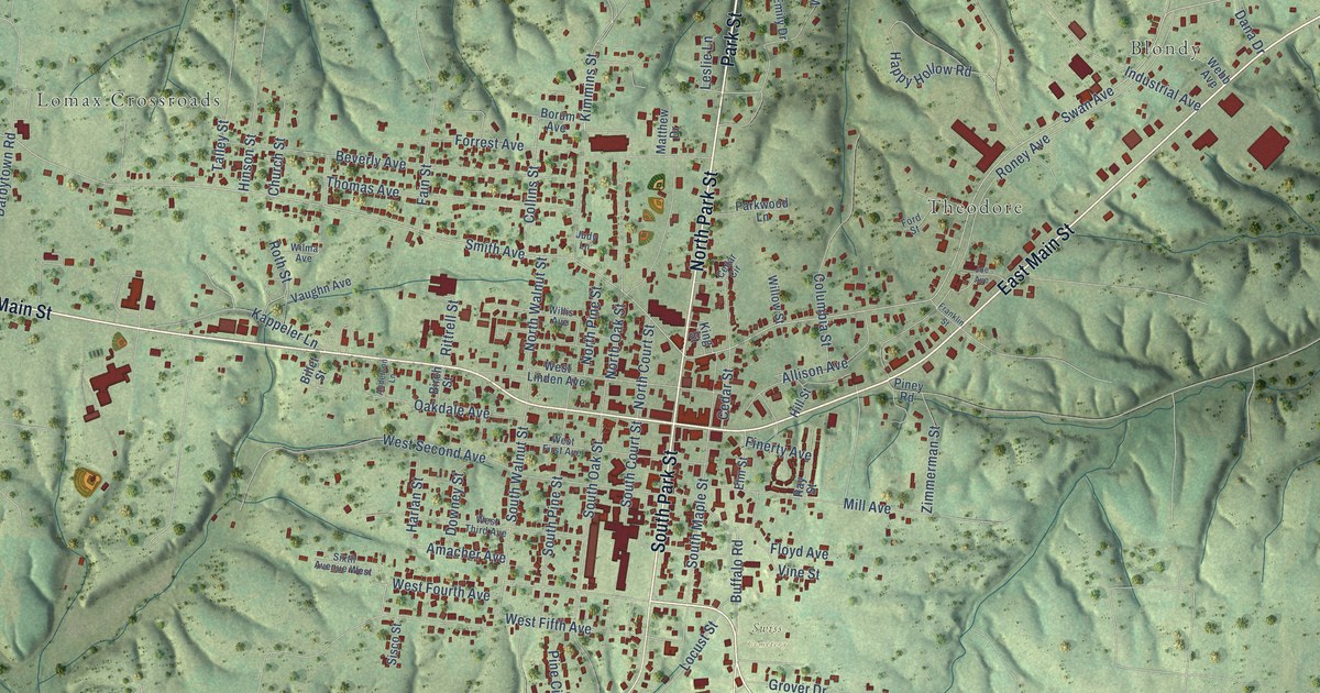 Map of Hohenwald, Tennessee in 2026