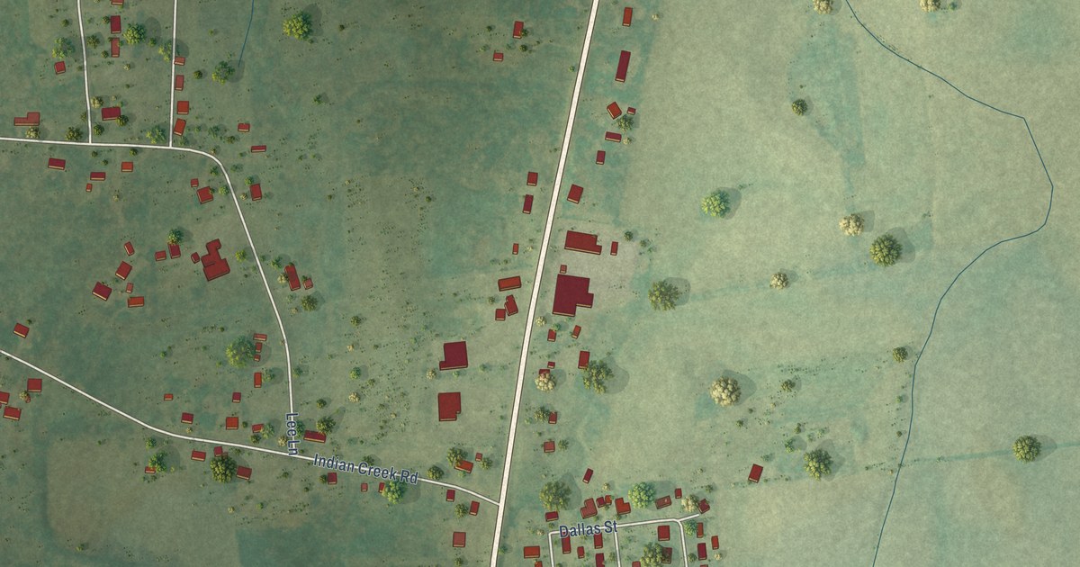 Map of Huntland, Tennessee in 2026