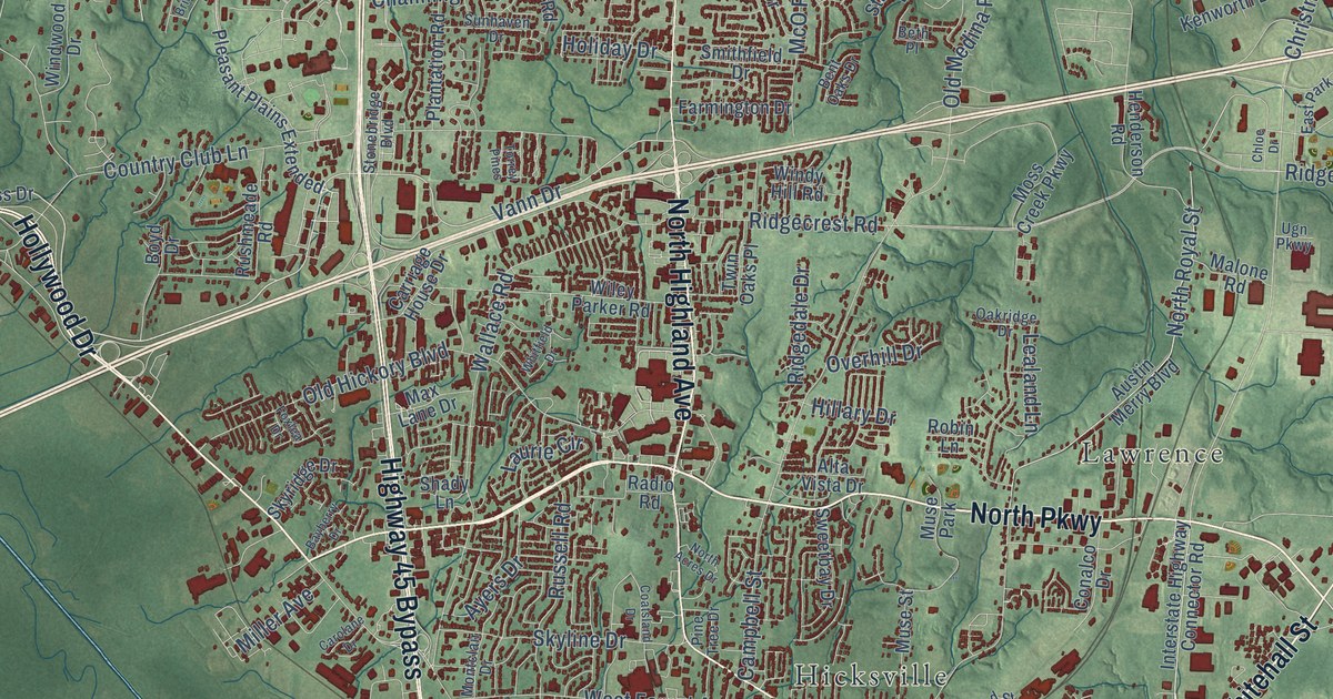 Map of Jackson, Tennessee in 2026