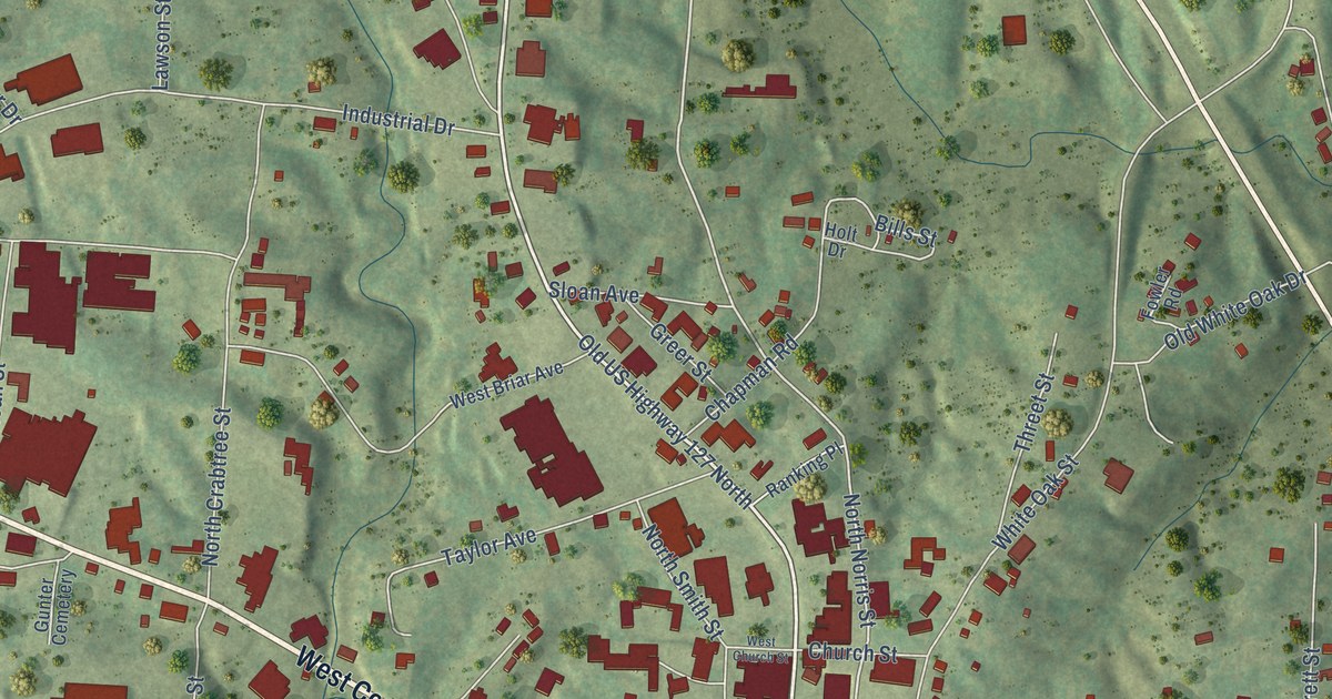 Map of Jamestown, Tennessee in 2026