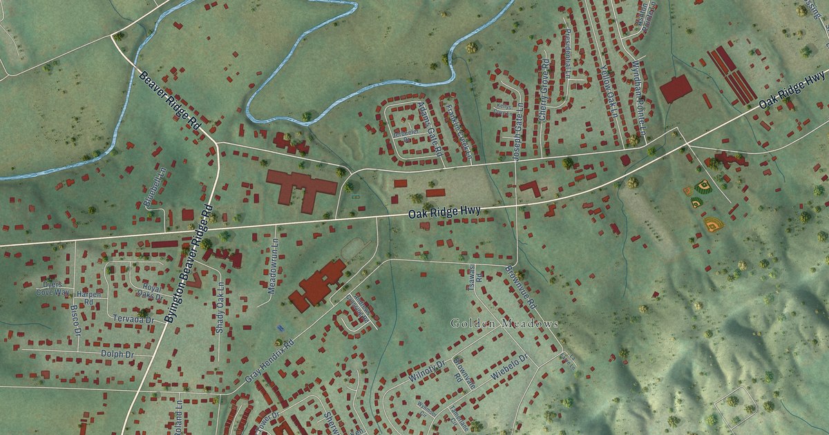 Map of Karns, Tennessee in 2026