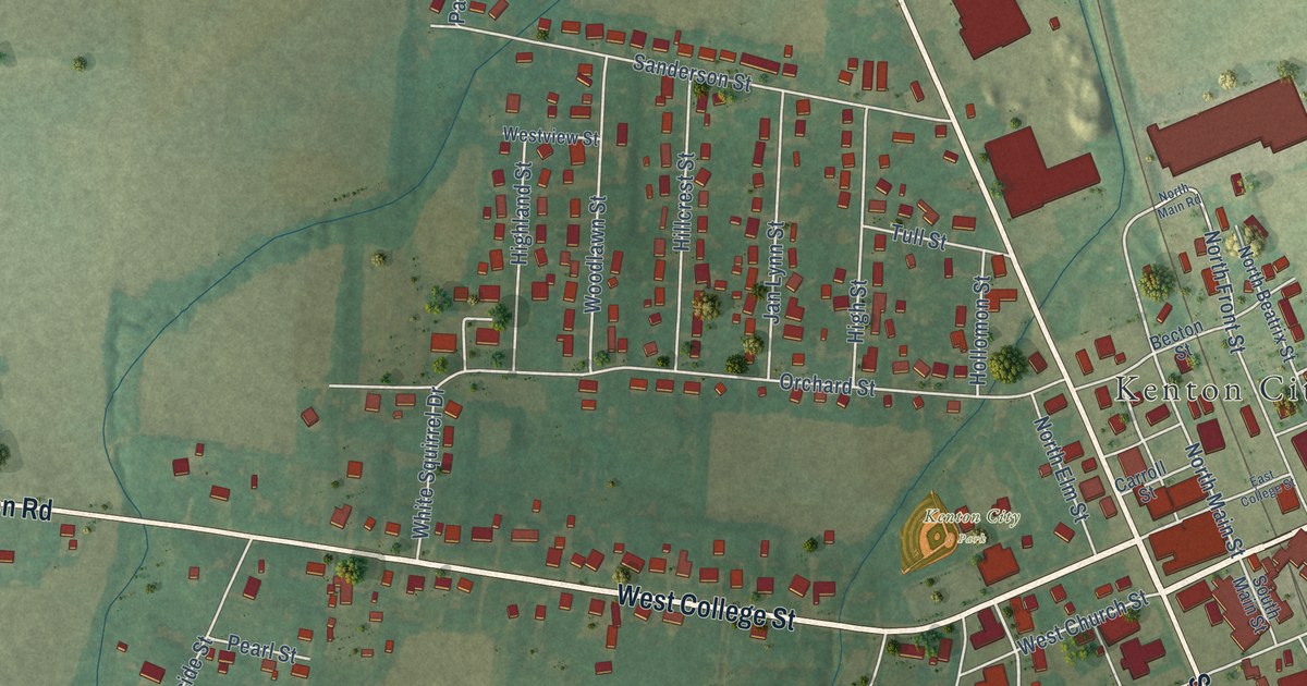 Map of Kenton, Tennessee in 2026