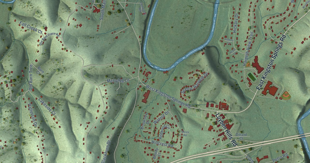 Map of Kingston Springs, Tennessee in 2026