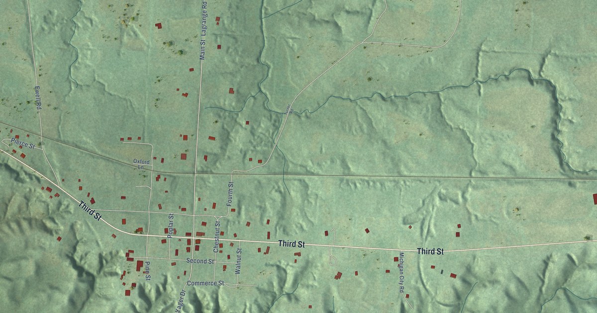 Map of La Grange, Tennessee in 2026