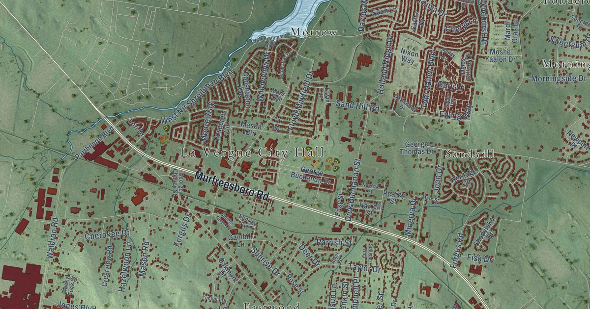 Map of La Vergne, Tennessee in 2026
