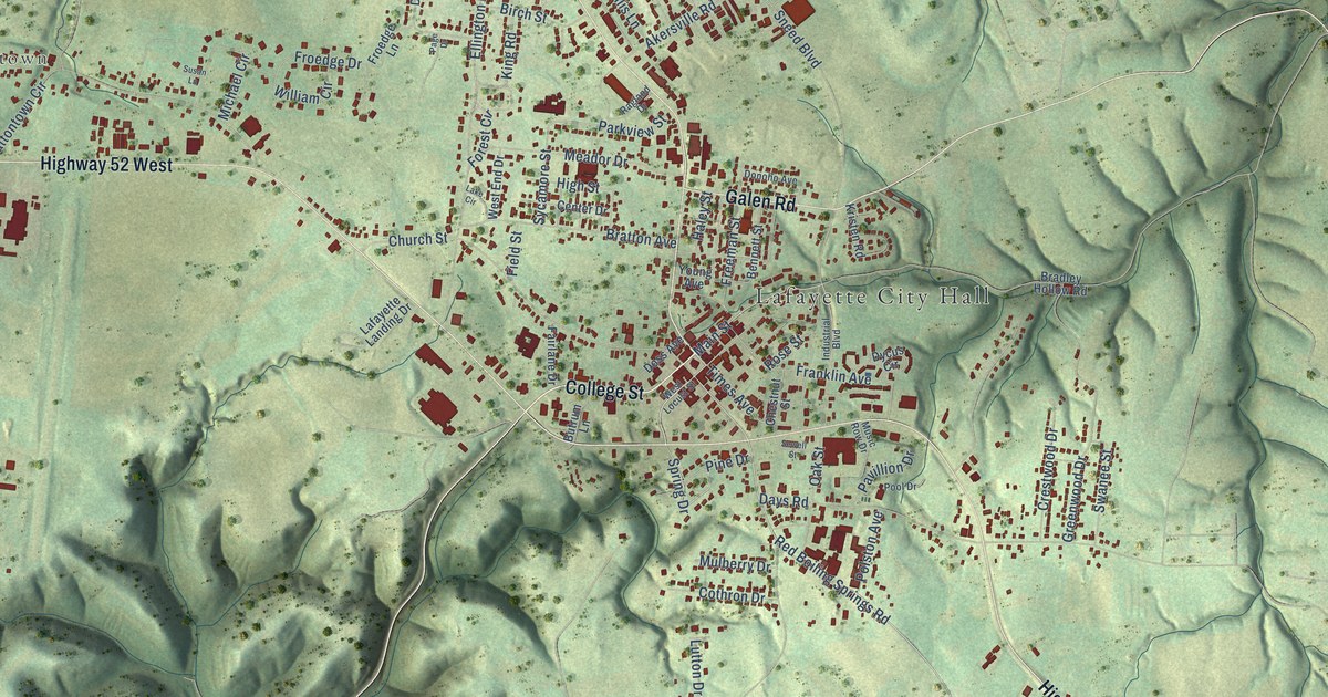Map of Lafayette, Tennessee in 2026