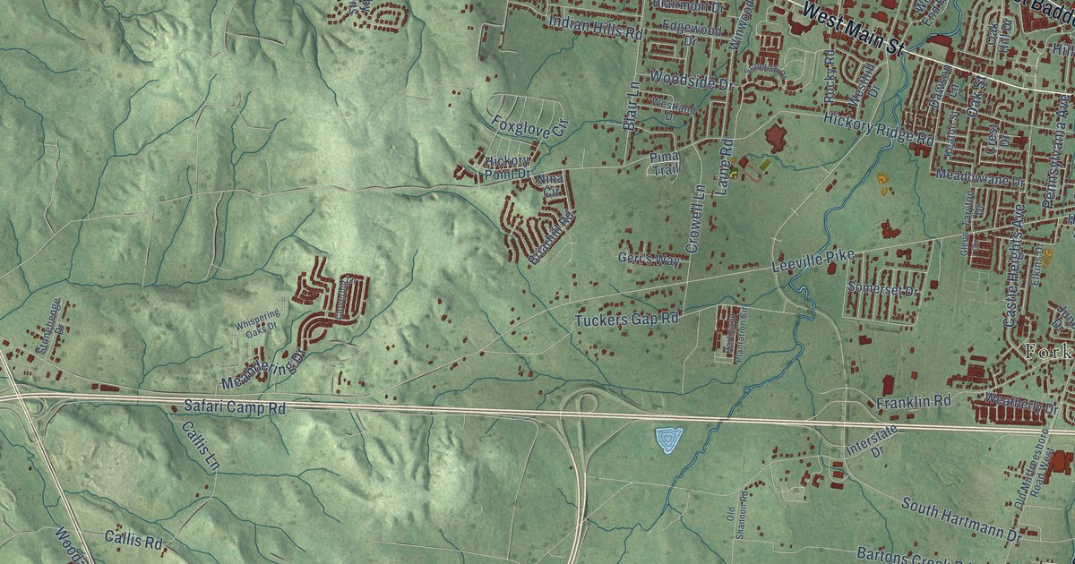 Map of Lebanon, Tennessee in 2026