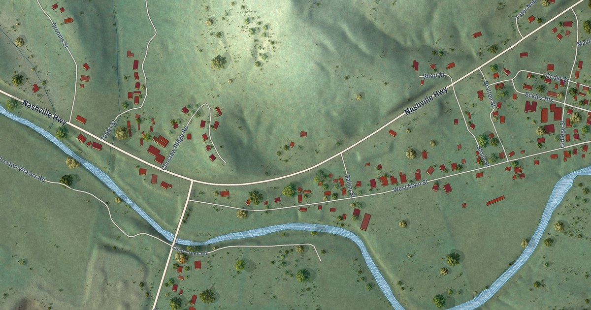 Map of Liberty, Tennessee in 2026