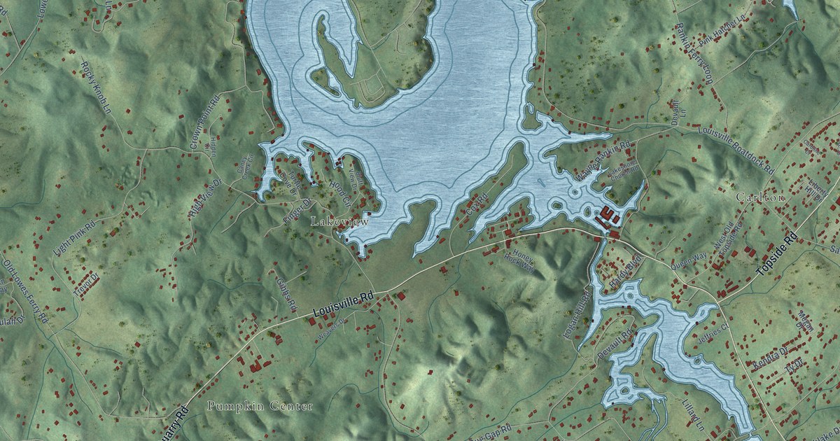 Map of Louisville, Tennessee in 2026