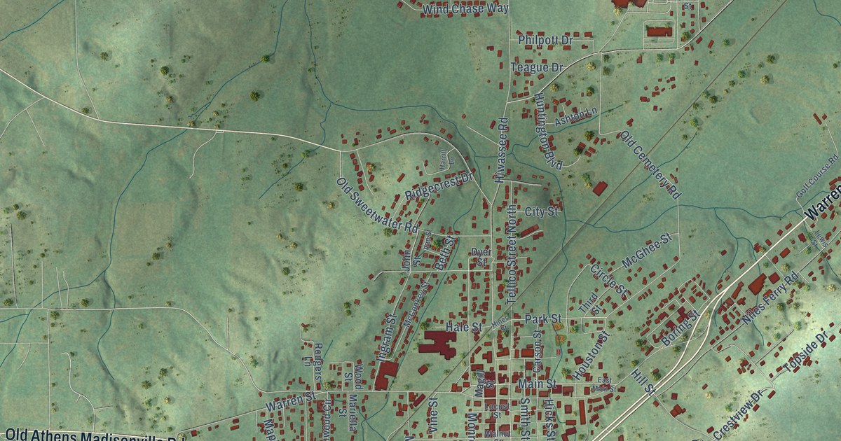 Map of Madisonville, Tennessee in 2026
