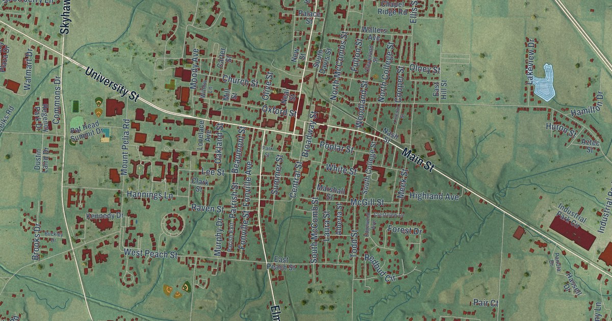 Map of Martin, Tennessee in 2026
