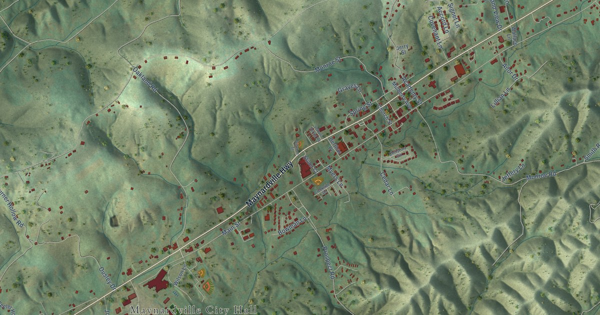 Map of Maynardville, Tennessee in 2026