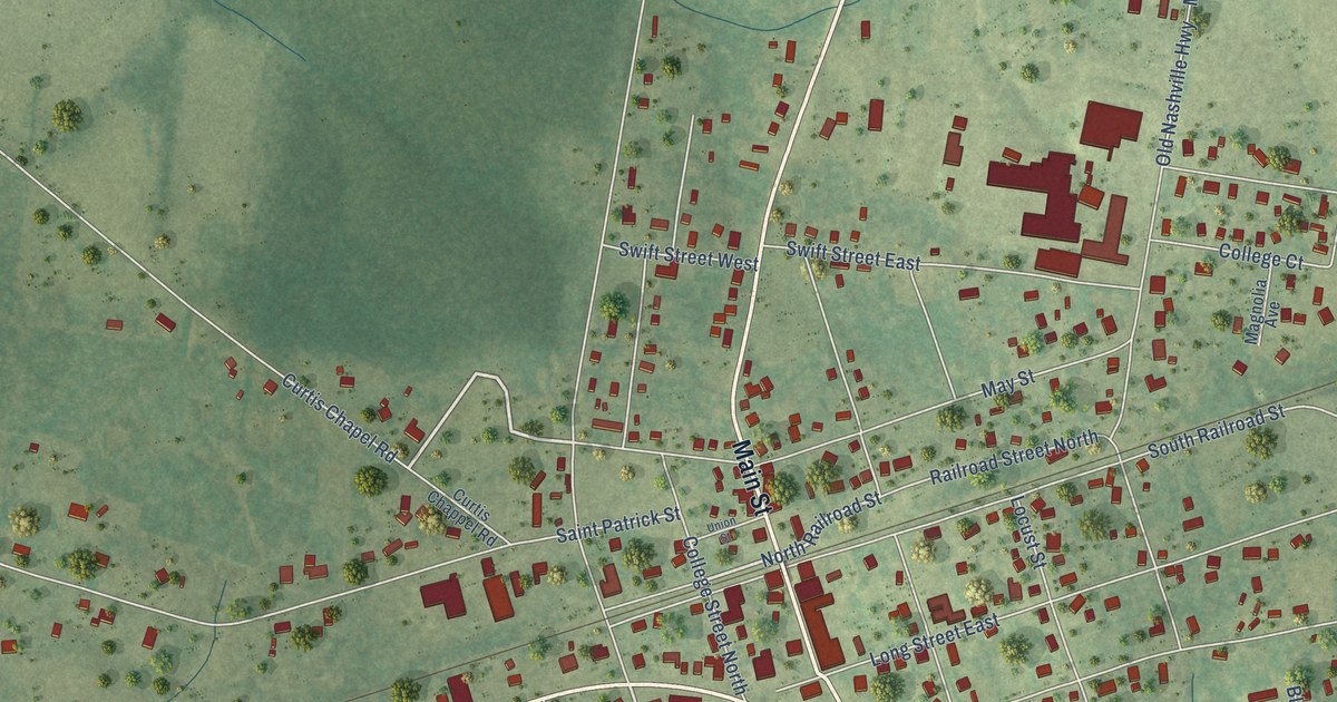 Map of McEwen, Tennessee in 2026