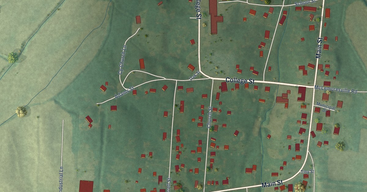 Map of McLemoresville, Tennessee in 2026