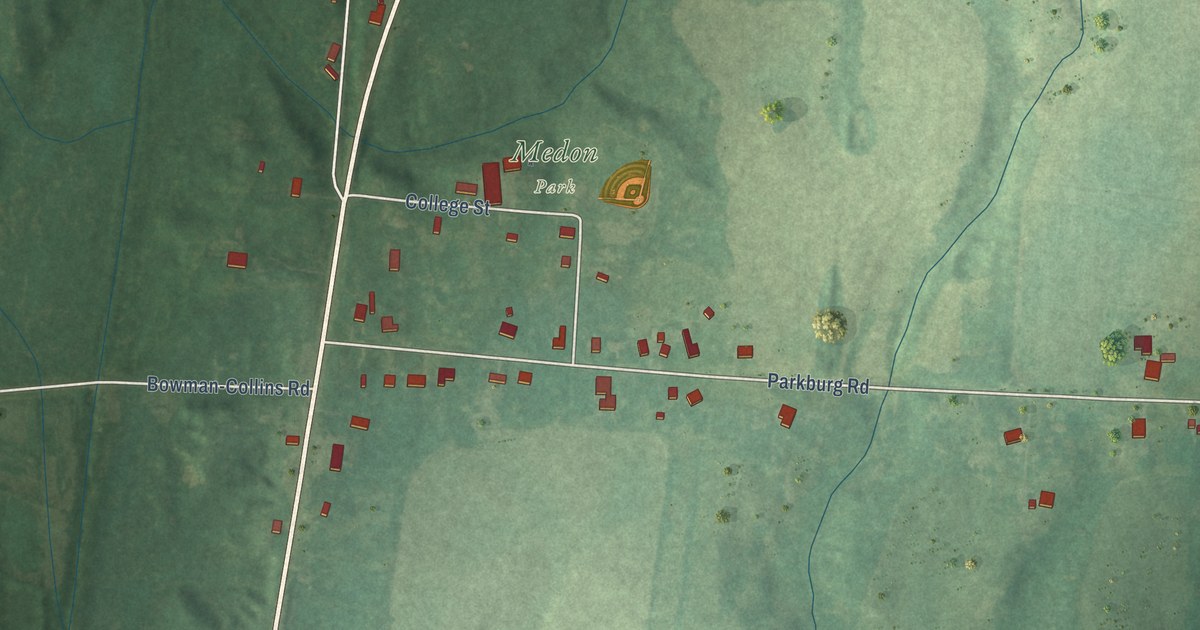 Map of Medon, Tennessee in 2026