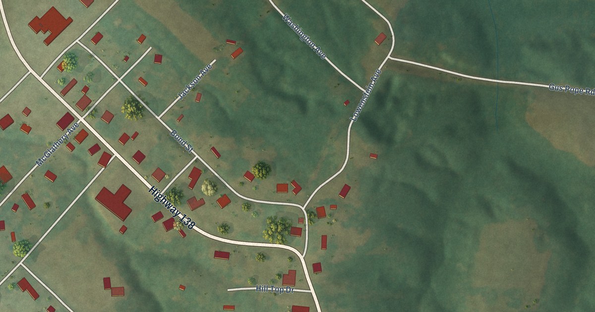 Map of Mercer, Tennessee in 2026