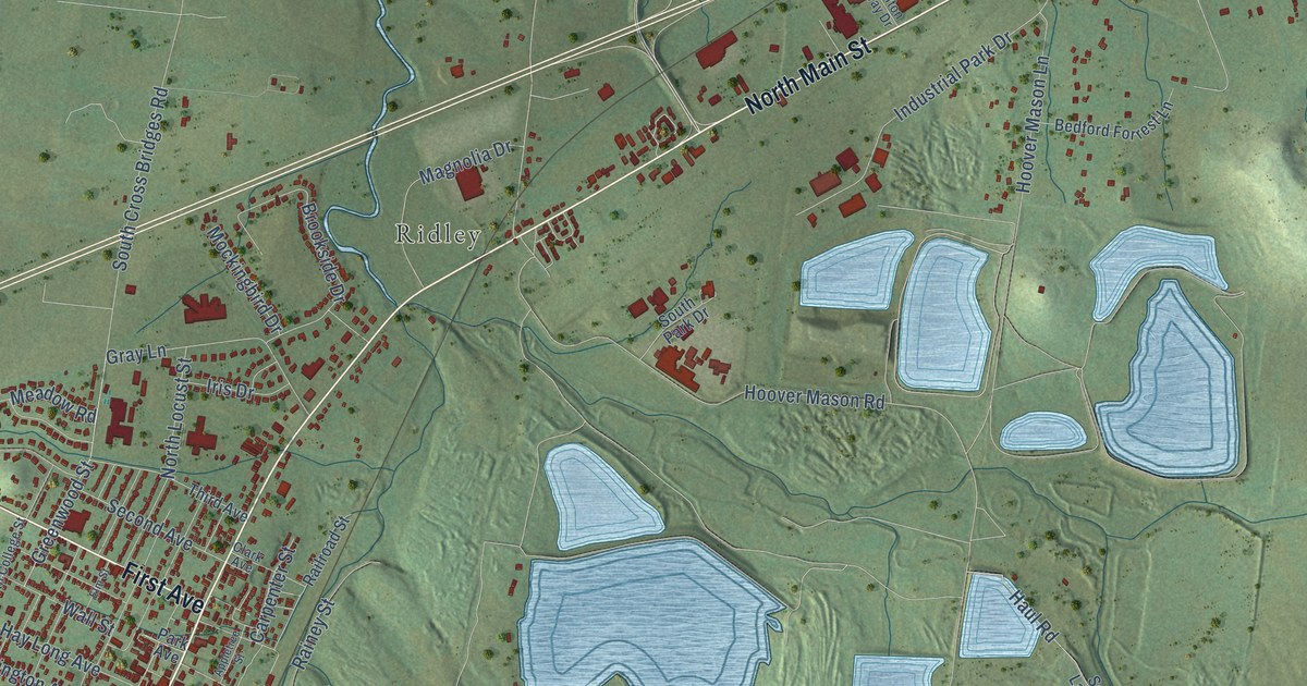 Map of Mount Pleasant, Tennessee in 2026