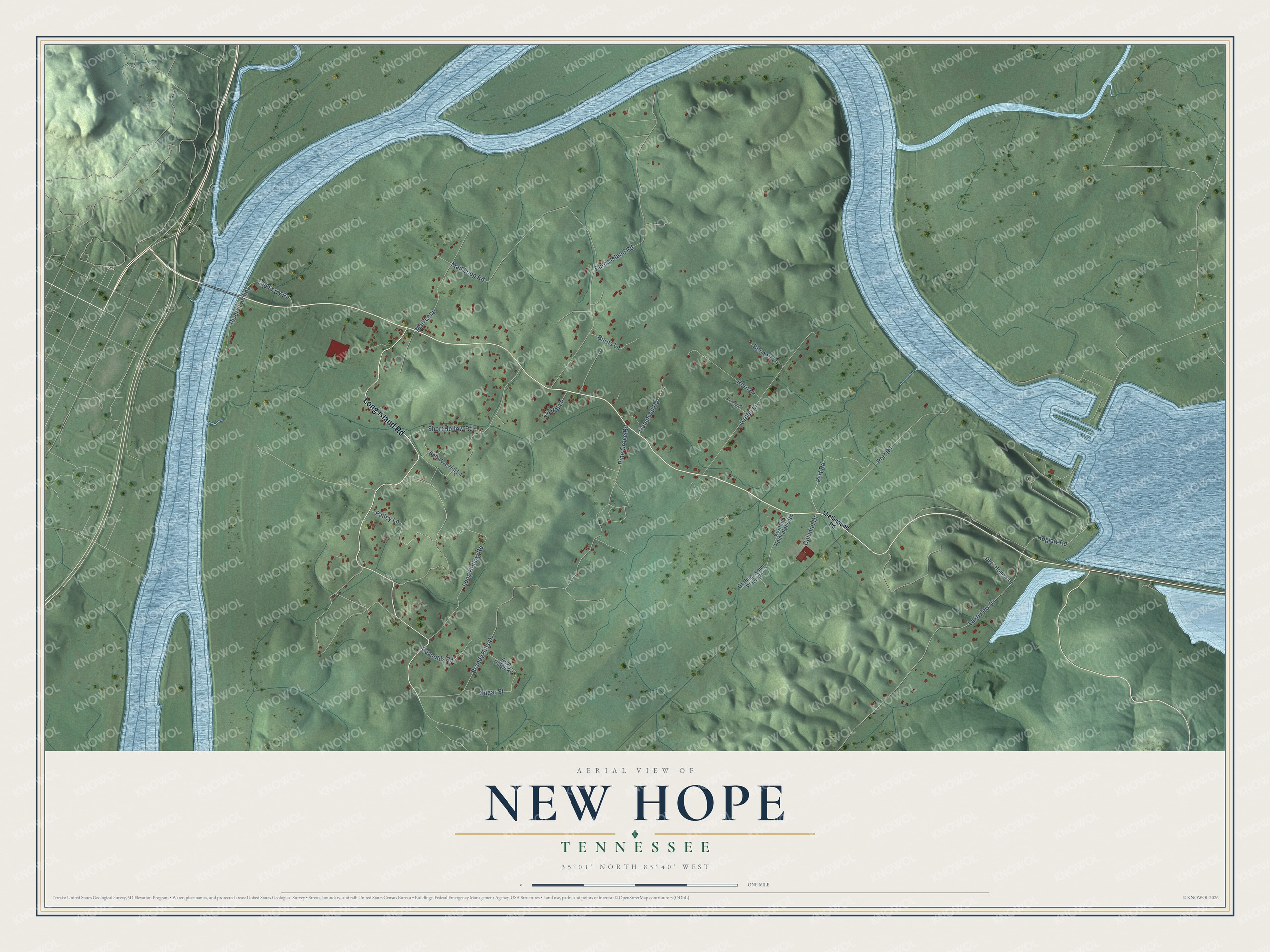 Watermarked full-map preview of New Hope, Tennessee