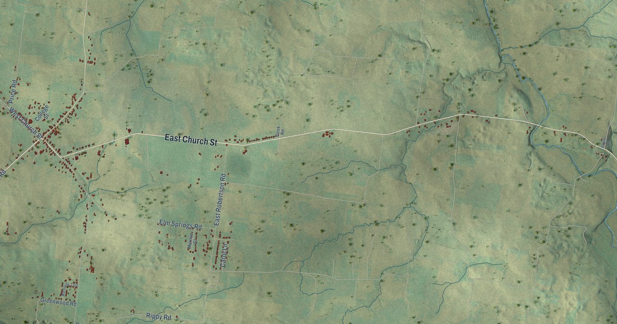 Map of Orlinda, Tennessee in 2026