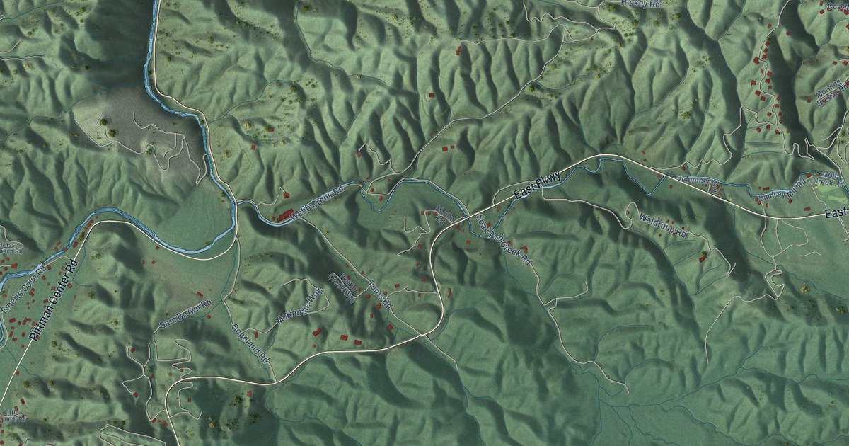 Map of Pittman Center, Tennessee in 2026