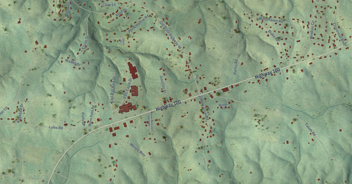 Map of Bon Aqua Junction, Tennessee in 2026