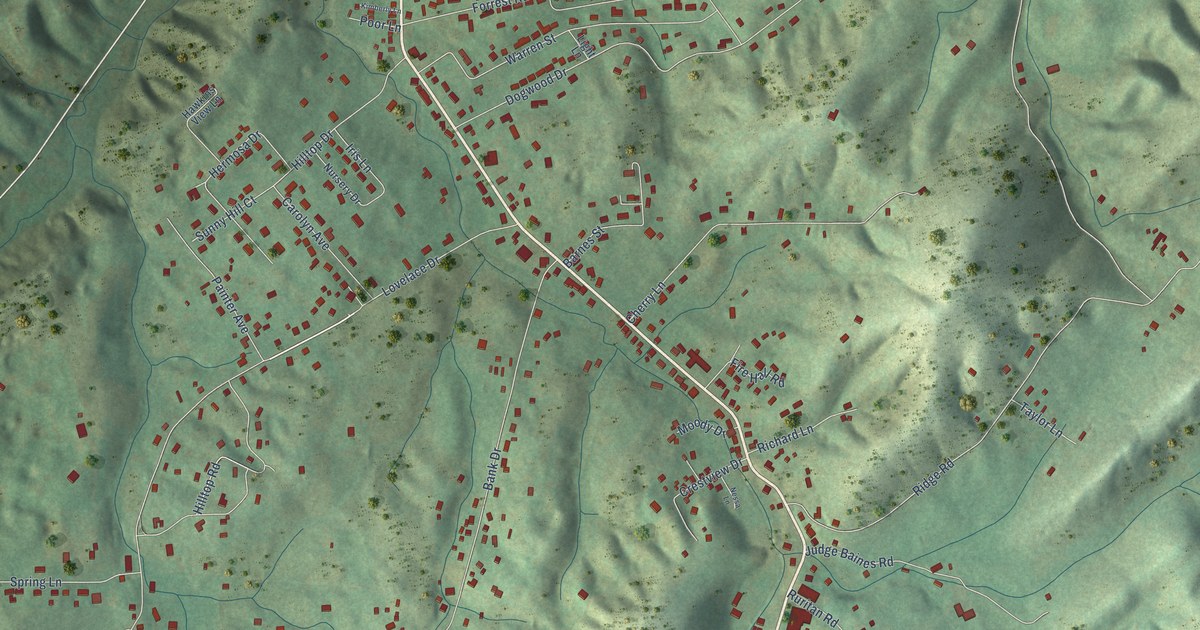 Map of Fall Branch, Tennessee in 2026