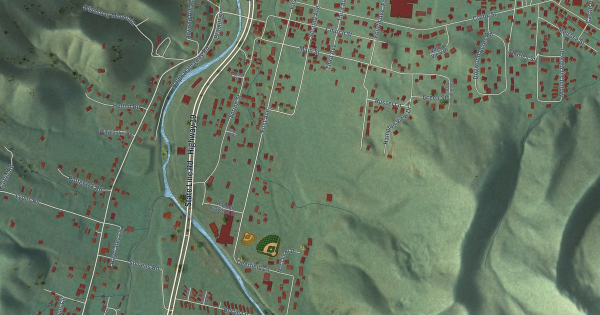 Map of Hampton, Tennessee in 2026