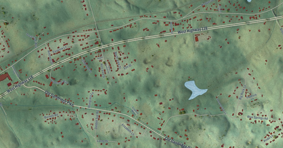 Map of Strawberry Plains, Tennessee in 2026