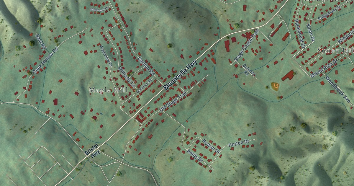 Map of Walnut Hill, Tennessee in 2026
