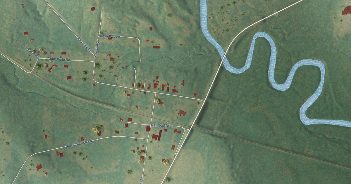 Map of Pocahontas, Tennessee in 2026