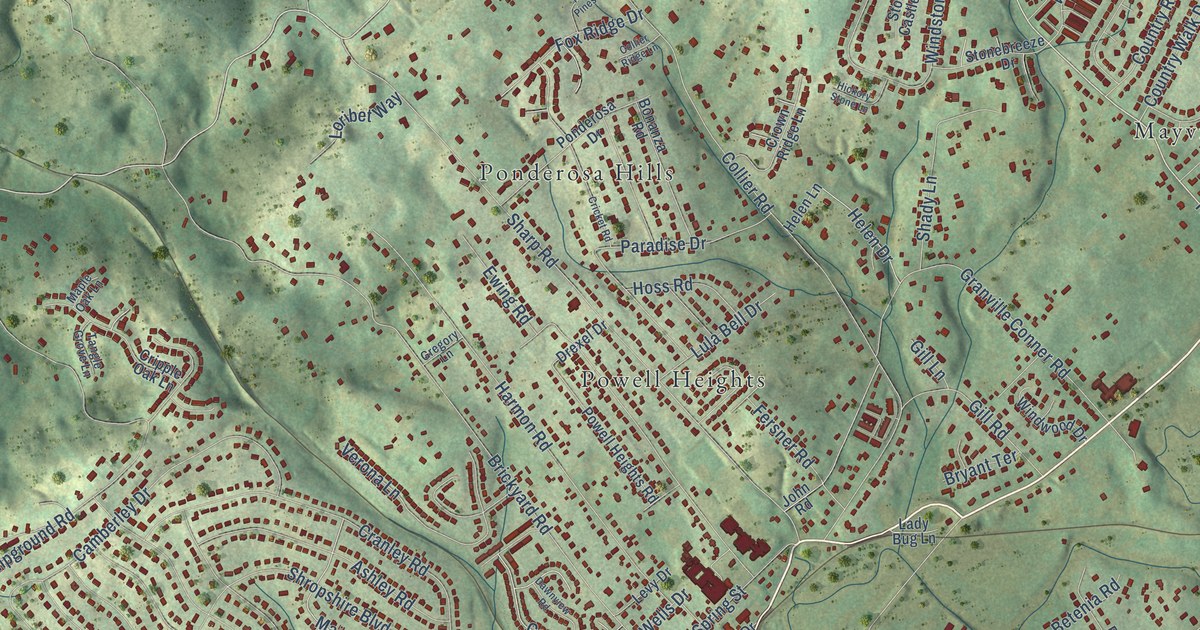 Map of Powell, Tennessee in 2026