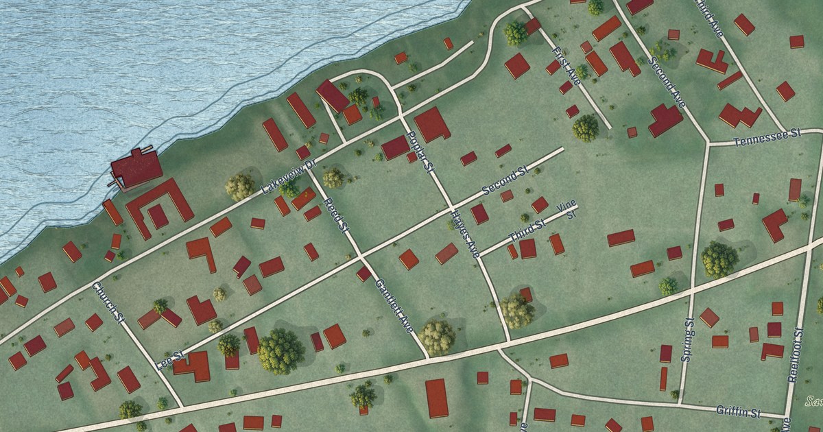 Map of Samburg, Tennessee in 2026