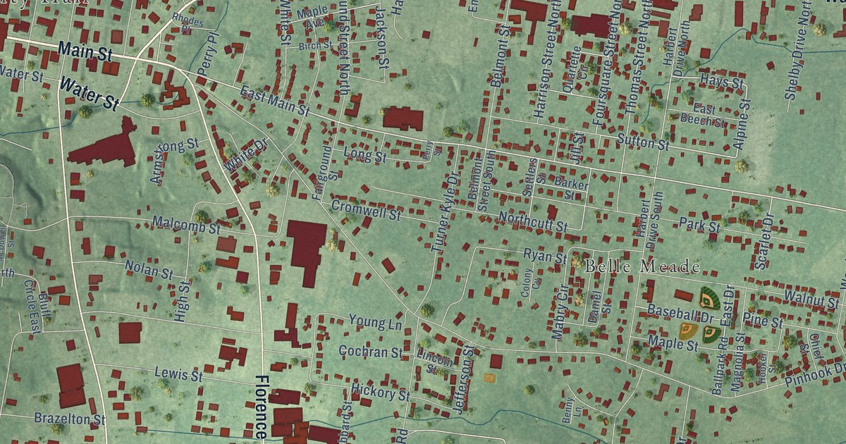 Map of Savannah, Tennessee in 2026