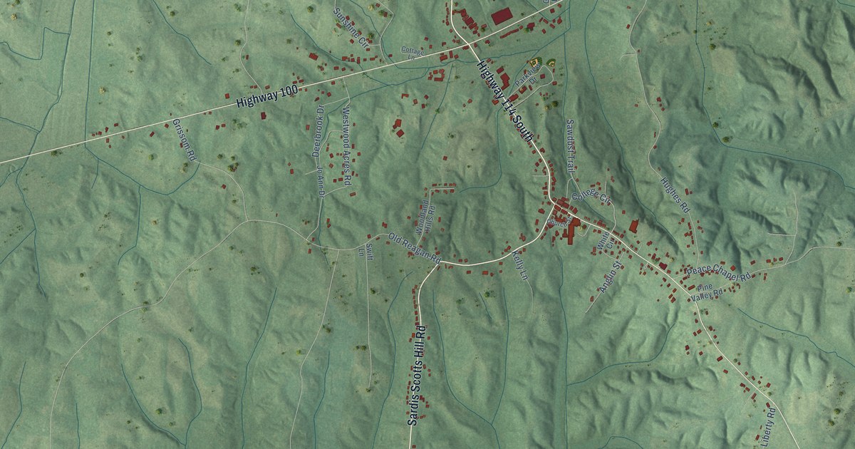 Map of Scotts Hill, Tennessee in 2026