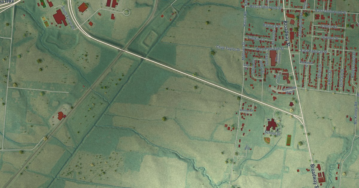 Map of South Fulton, Tennessee in 2026