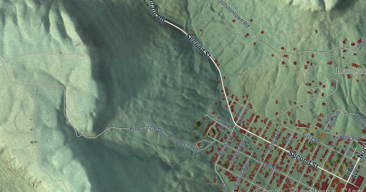 Map of South Pittsburg, Tennessee in 2026