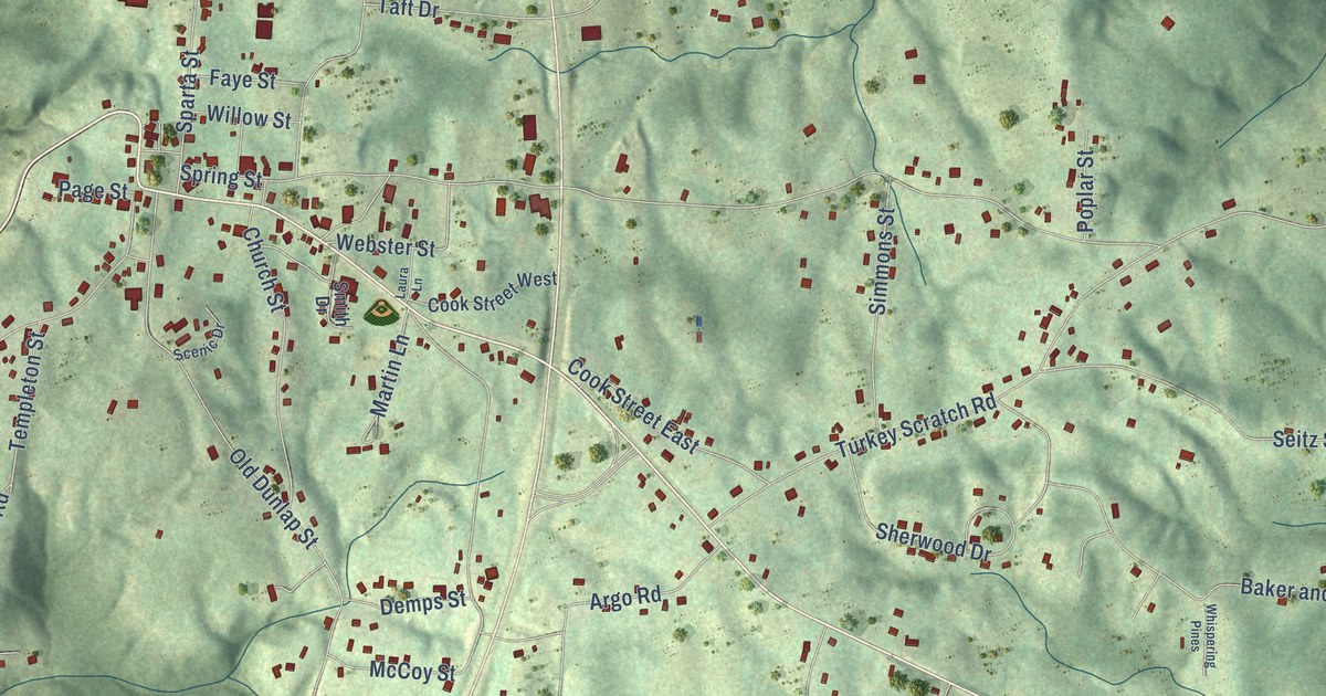 Map of Spencer, Tennessee in 2026