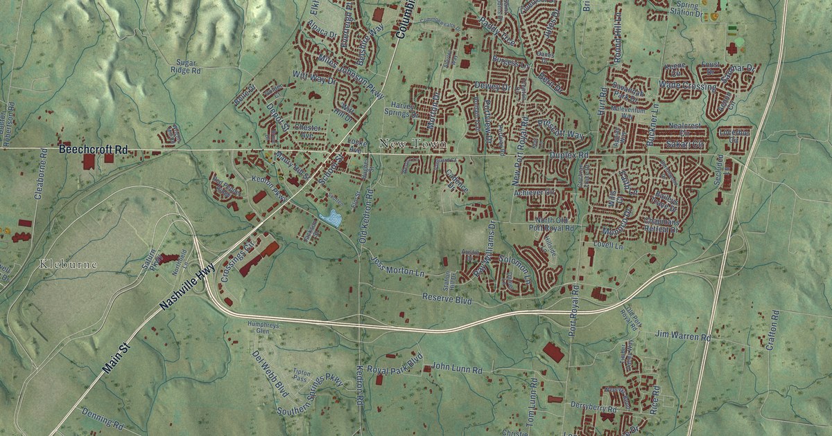 Map of Spring Hill, Tennessee in 2026