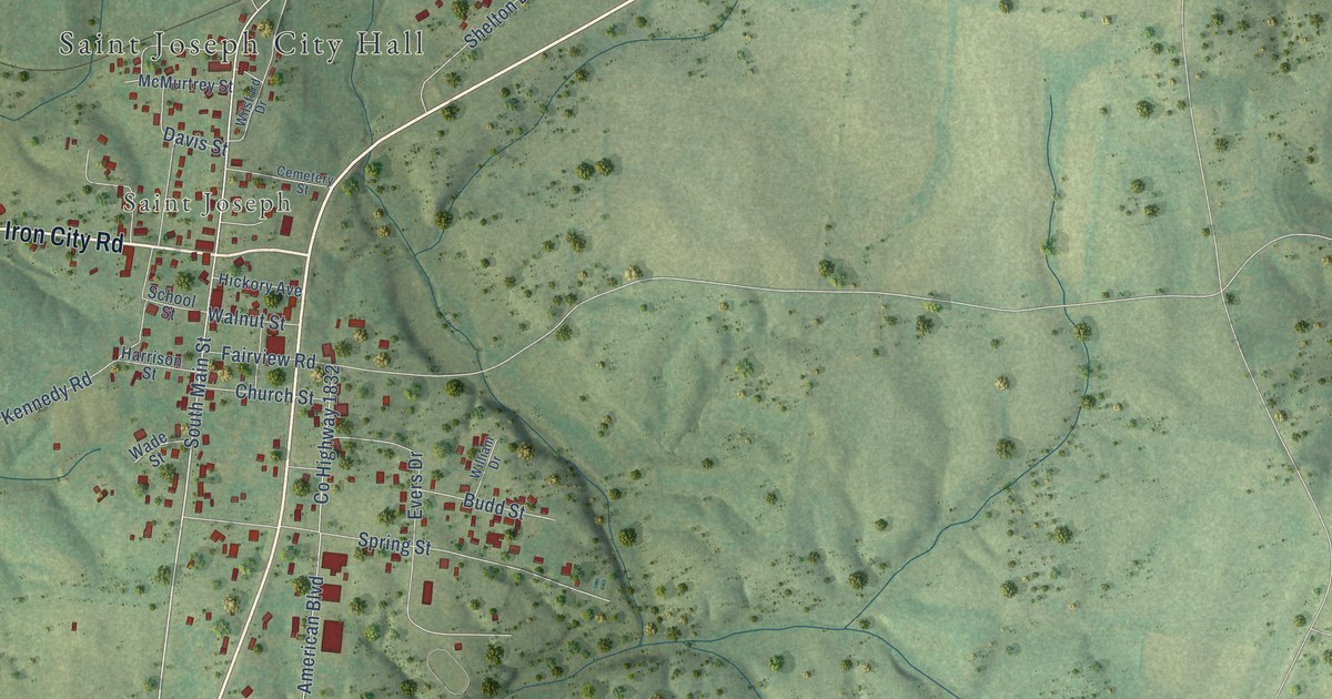 Map of St. Joseph, Tennessee in 2026