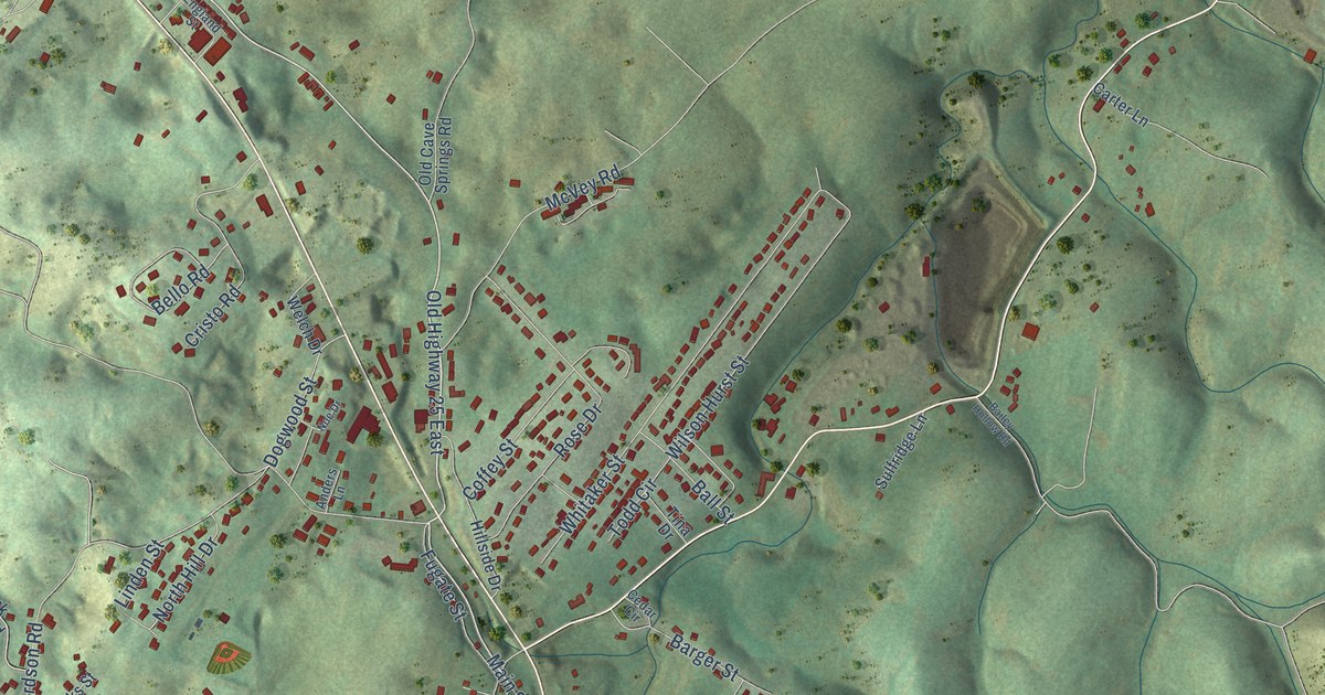 Map of Tazewell, Tennessee in 2026