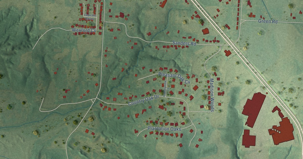 Map of Three Way, Tennessee in 2026