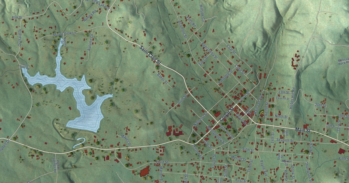 Map of Tracy City, Tennessee in 2026