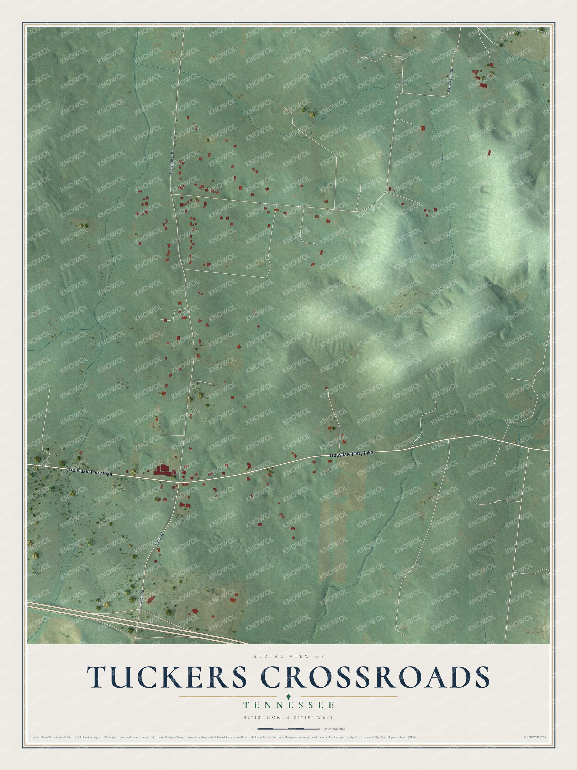 Watermarked full-map preview of Tuckers Crossroads, Tennessee