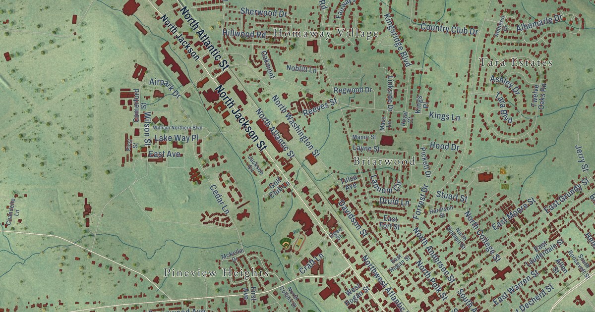 Map of Tullahoma, Tennessee in 2026