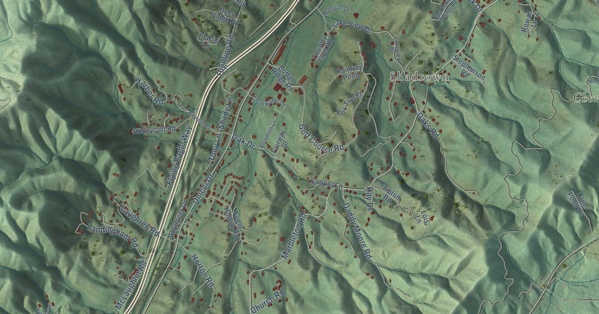 Map of Unicoi, Tennessee in 2026